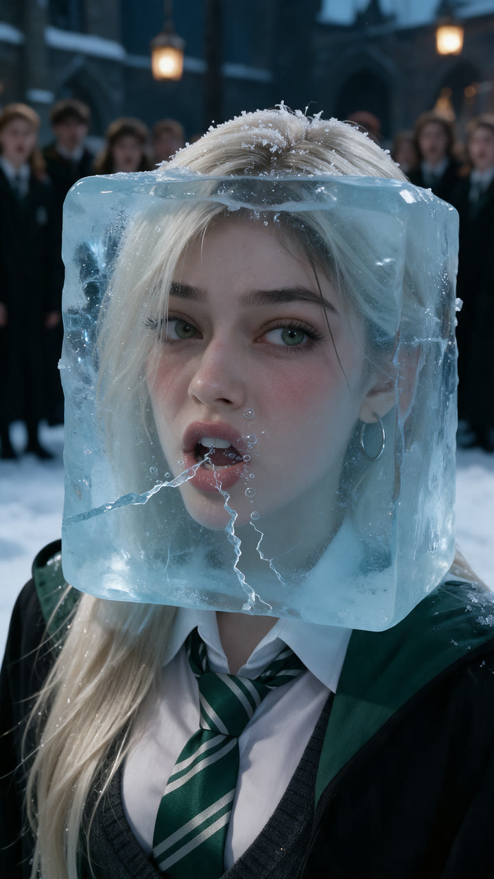Get. Me. OUT. card: She tried to freeze his hair. It bounced.