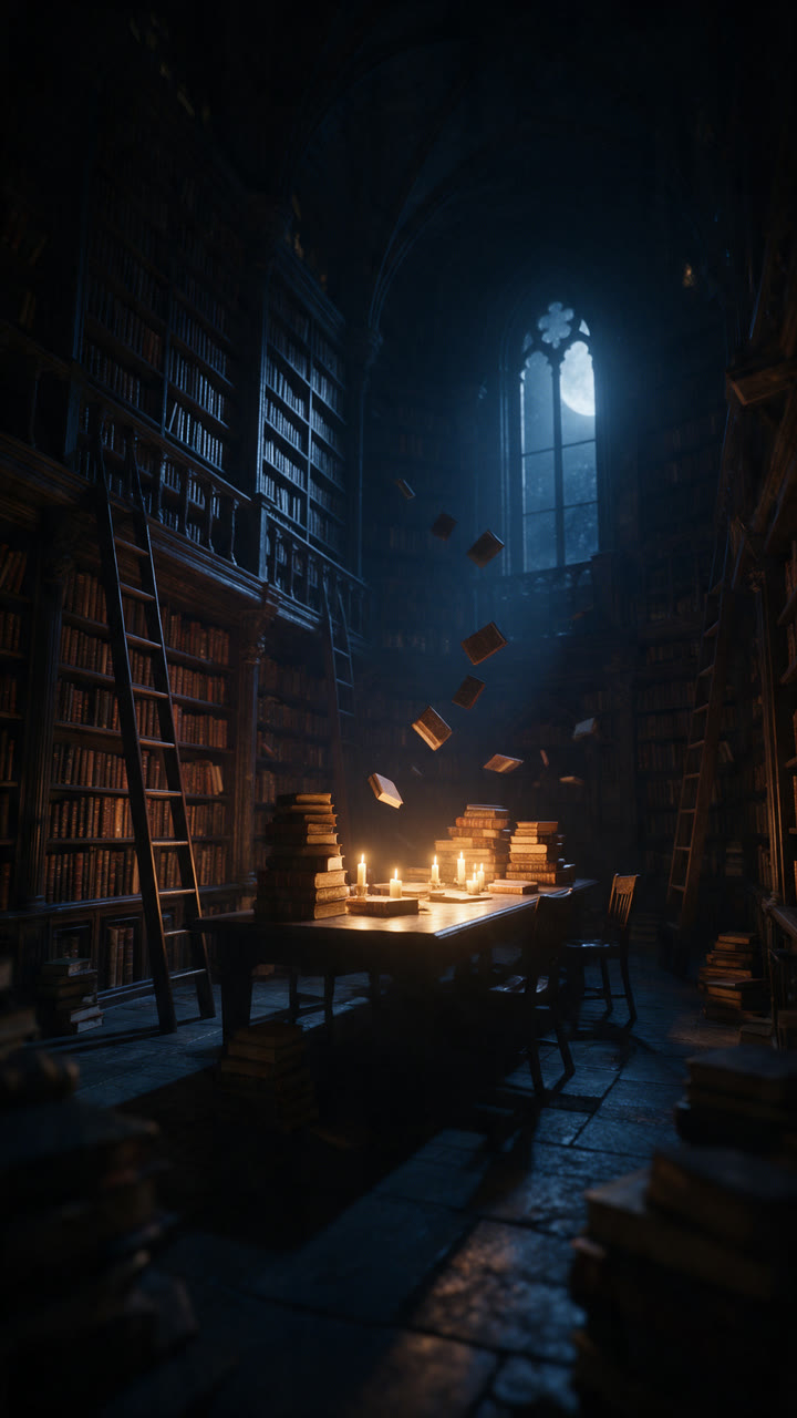Midnight Library card: Shh. Some of us are tutoring.