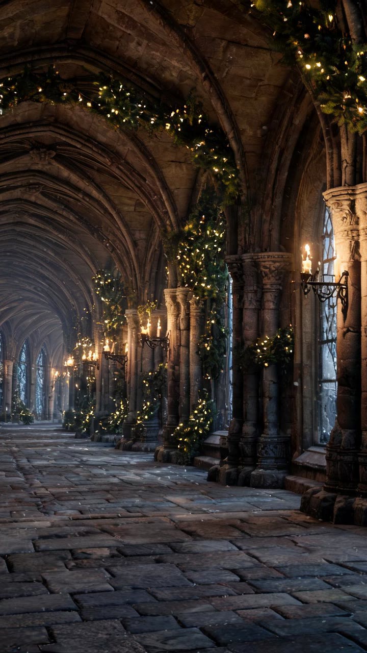 Snowy Cloister card: Walk slowly. Be seen.