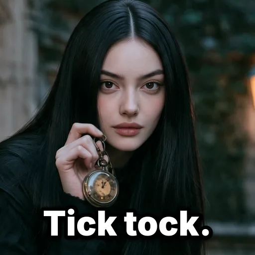 Tick Tock. card: Four minutes to curfew.