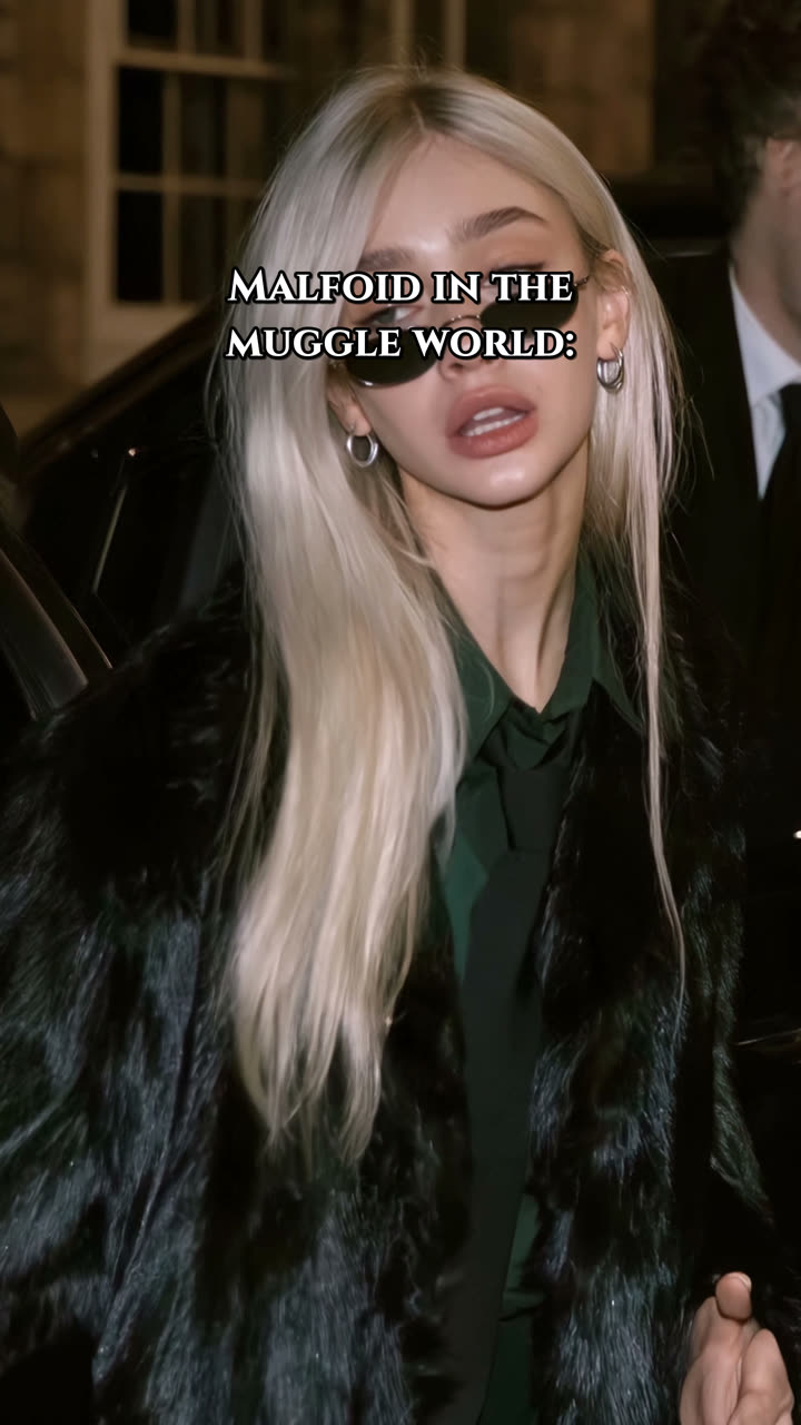 Malfoid in a still from “If Malfoid Was a Muggle Heiress… The Coffee Shop Meet-Cute”