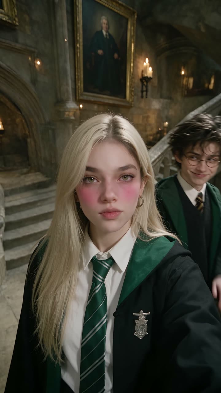 Malfoid in a still from “Malfoid Gives the First-Years a School Tour (they did NOT survive)”